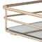 Elle Décor Satin Gold Square Mirrored Bottom Vanity Tray